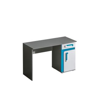 Počítačový stolík Apetito A9 Farba: Biela + Antracit + tyrkysová