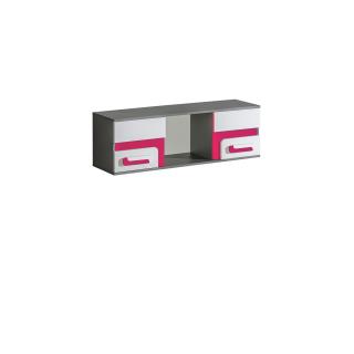 Závesná skrinka Apetito A10 Farba: Biela + Antracit + Ružová