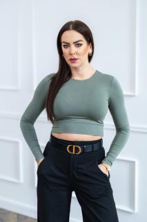 CROP TOP KU KRKU / RÔZNE DĹŽKY RUKÁVA