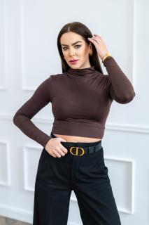 CROP TOP S PRINECHANÝM ROLÁKOM / RÔZNE DĹŽKY RUKÁVA