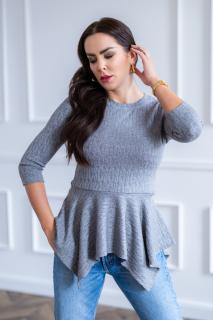 PEPLUM TOP “CHLOÉ” SO ZÁKLADNÝM VÝSTRIHOM A PRILIEHAVÝMI RUKÁVMI