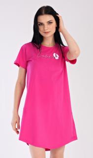 Dámska nočná košeľa s krátkym rukávom I love you Varianta: tmavě růžová; XL