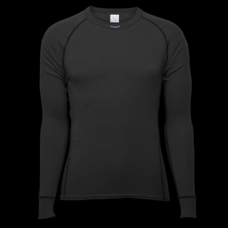 Funkčné tričko unisex čierne, dlhý rukáv, Merino Veľkosť: L