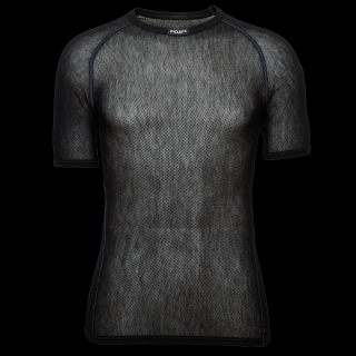 Funkčné tričko unisex krátky rukáv čierne, Sieťovina/Merino Veľkosť: XL