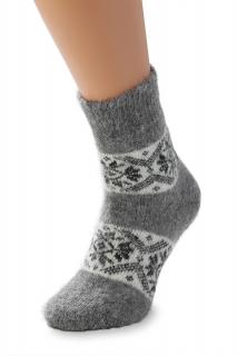 Hebké vlnené ponožky, zelené vločky Veľkosť: 36-38