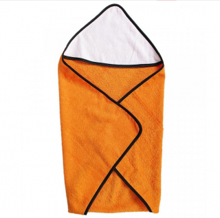 Osuška s kapucňou oranžová 80x80 cm 100% bavlna froté