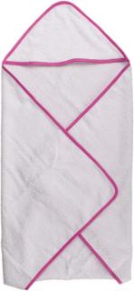 Osuška s kapucňou ružový lem 80x80 cm 100% bavlna froté