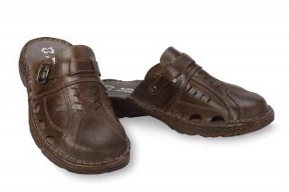Pánske kožené sandále, hnedé Veľkosť obuvi: 40