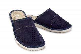 Pánske papuče semišové, modré Veľkosť obuvi: 40