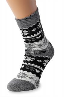 Ponožky Alpaca s nórskym vzorom, svetlosivé Veľkosť: 35-38