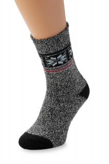 Ponožky Alpaca šedé s čiernou pätou Veľkosť: 40-43