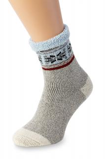 Ponožky Alpaca sivá, modrá vločka Veľkosť: 40-43
