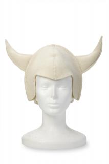 Saunová čapica Viking s rohmi, svetlá