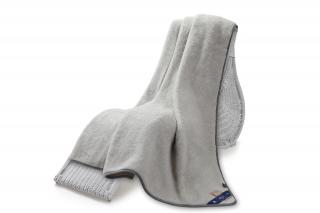 Vlnená Merino deka sivá 220x200 cm, austrálske merino