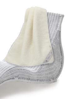 Vlnená Merino deka Thumbled svetlá krémová Veľkosť: 75 x 100 cm