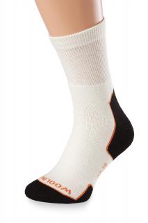 Vlnené ponožky Wooline svetlé, voľný lem 95% Merino  NOVINKA! Veľkosť: 31-33 cm/EUR 46-48
