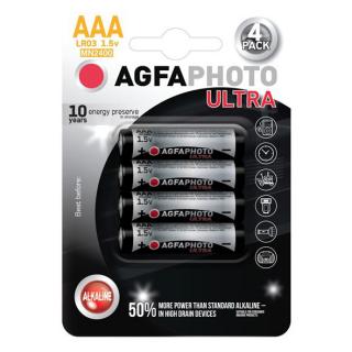 Batéria AAA (LR03) alkalická AGFAPHOTO Ultra 4ks  blister