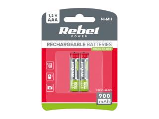 Batéria AAA (R03) nabíjací 1,2V900 mAh REBEL blister