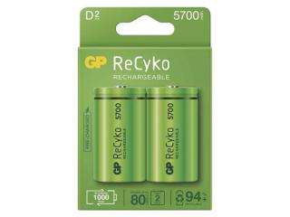 Batéria D (R20) nabíjacie 1,2V/5700mAh GP Recyko 2ks