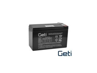 Batéria olovená 12V 7.5Ah GETI (konektor 6,35 mm)