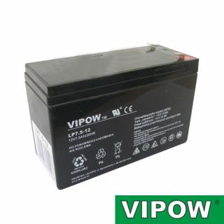Batéria olovená 12V/ 7.5Ah VIPOW (7.2Ah) bezúdržbový ...