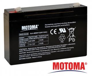 Batéria olovená 6V/ 12Ah MOTOMA bezúdržbový akumulátor