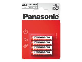 Batéria R03 AAA Red zinkouhlíková, PANASONIC 4BP