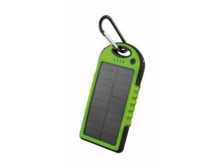 Externá batéria (PowerBank) 5000mAh, solárna, zelená ...