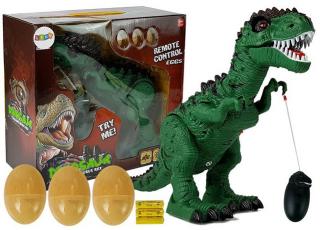 LEANTOYS Dinosaurus Tyrannosaurus Rex kladúci vajíčka, R/C, zelený