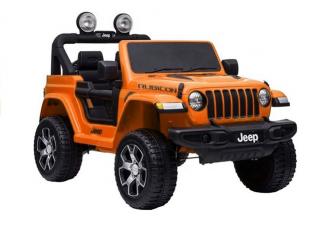 Megacar Jeep Wrangler Rubicon 4x4 , 4x45W, 12V 10Ah, oranžový