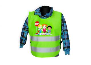 Reflexná vesta pre deti K203 STOP-2, zelená