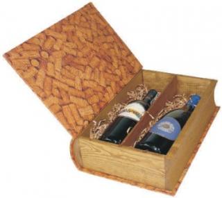 Box na víno knižka dvojitá 426A korky (426A)