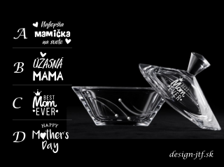 Box Star PRE MAMIČKU 18,5 cm 1 ks (BBohemian crystal pieskovanie)