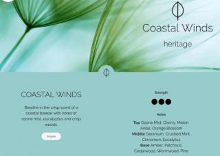 Coastal winds - vôňa (Vône do osviežovačov Hyscent)