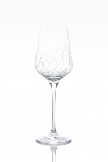 Poháre na víno KRIS-KROS 350 ml 4 ks (B.Bohemian crystal Meadow minimal)