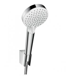 sprchový set, ručná sprcha 2-polohová, držiak, hadica 160 cm, EcoSmart 9l/min., CROMETTA, biela/chróm