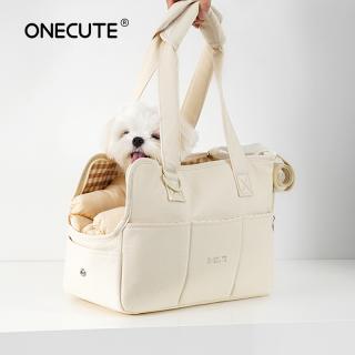 Luxusná prepravná taška pre psa Farba: Krémová, Veľkosť: M