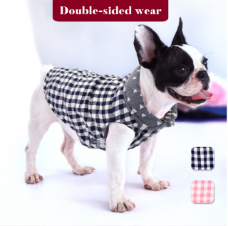 Obojstranná bunda pre malé psy - šedá Veľkosť: 2XL
