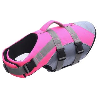 Plávacia vesta pre psa s reflexnými prvkami Farba: Ružová, Veľkosť: L