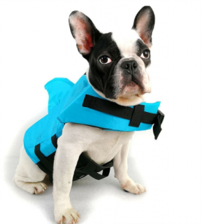 Plávacia vesta pre psa - žralok Farba: Modrá, Veľkosť: L