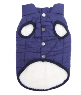 Štandardná zimná bunda pre psa - modrá Veľkosť: L