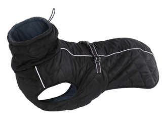 Vodeodolná zimná zateplená bunda pre stredné a veľké psy - čierny Veľkosť: L