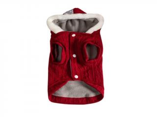 Zateplený sveter pre psa - červený Veľkosť: M