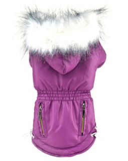 Zimná bunda pre psy 2 Farba: Fialová, Veľkosť: S