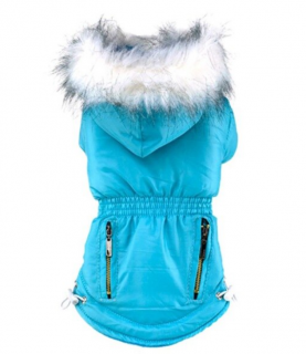 Zimná bunda pre psy 2 Farba: Modrá, Veľkosť: M