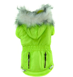 Zimná bunda pre psy 2 Farba: Zelená, Veľkosť: XS
