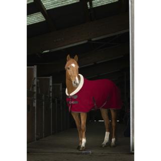 Odpocovacia deka pre koňa EQUITHÈME  TEDDY  -  Bordová DĹŽKA: 145 cm