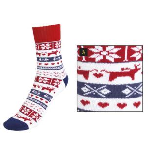 Vianočné ponožky KAVALKADE - Biela VEĽKOSŤ: M/39-42, FARBA: Biela