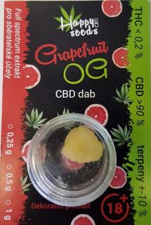 CBD dab - Grapefruit OG (CBD> 90%) od Happy seeds Hmotnosť: 0,25 g