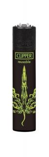 Clipper zapaľovač Fire Leaves Clipper motív: Fire Leaves Zelená